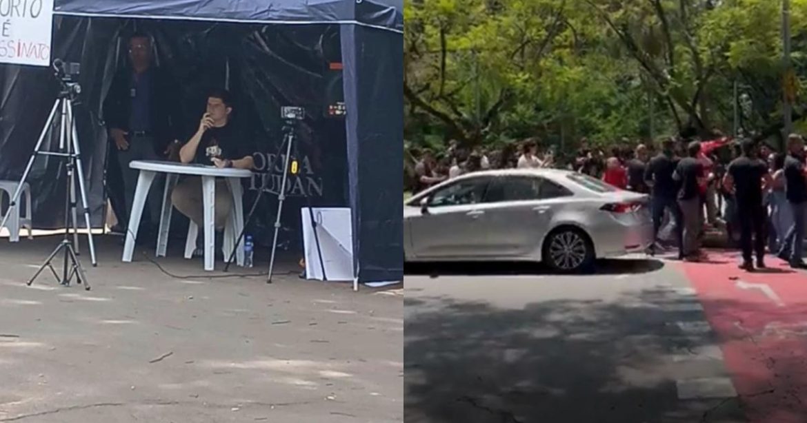 pavanato-monta-tenda-na-usp-e-acaba-em-confusao-com-estudantes